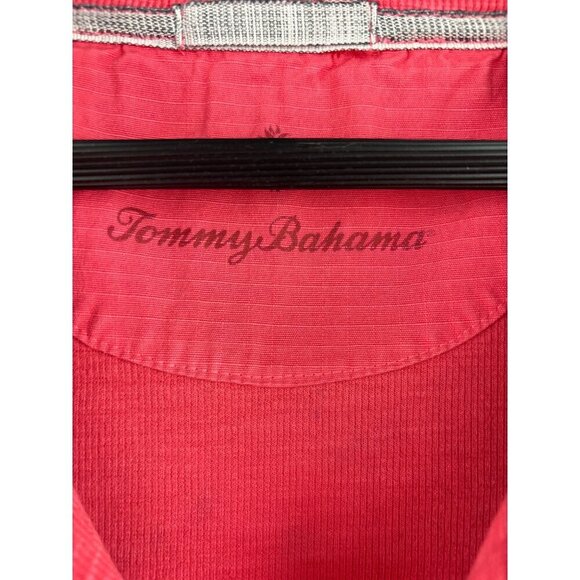 Tommy Bahama Womens S Pink Half-Zip Short Sleeve Tunic Dress - Picture 6 of 6